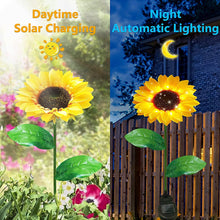 Load image into Gallery viewer, Solar Sunflowers Outside Garden Lawn Light IP65 Waterproof Solar Flowers Pathway Light for Patio Yard Wedding Holiday Decoration