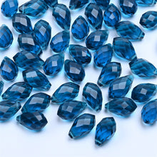 Load image into Gallery viewer, 50pcs Crystal Teardrop Beads Chandelier Pendants Waterdrop Shape Faceted Beads for Jewelry Making DIY Earring Necklace Bracelets