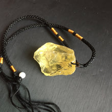 Load image into Gallery viewer, Natural Yellow Citrine Quartz Crystal Point Pendant Reiki Healing Mineral Rock Rough Ore Chakra Stone Pendulum Necklace Jewelry