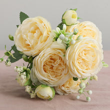 Load image into Gallery viewer, 2022 Beautiful Rose Peony Artificial Silk Flowers Small bouquet flores Home Party Spring Wedding Decoration Fake Flower