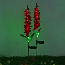 Load image into Gallery viewer, Violets Solar Flower Led Light Outdoor Garden Lawn Lamps for Vegetable Patch Patio Country Yard House Decoration, Set of 2