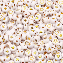 Load image into Gallery viewer, 200/300Pcs Mixed Charm Heart Acrylic Beads Flat Round Loose Spacer Beads For Needlework Diy Jewelry Making Bracelet Necklace