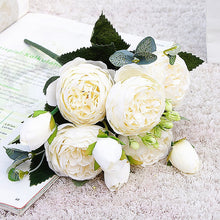 Load image into Gallery viewer, 2022 Beautiful Rose Peony Artificial Silk Flowers Small bouquet flores Home Party Spring Wedding Decoration Fake Flower
