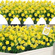 Load image into Gallery viewer, 20 Bundles Artificial Flowers for Outdoor Decoration Spring Summer Decoration UV Resistant Faux Outdoor Home Garden Decor