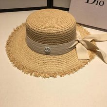 Load image into Gallery viewer, 2023 Summer Natural Raffia Straw Hat Large Wide Brim Sun Hats for Women Panama Ladies UPF Travel Holiday Beige Beach Floppy Hat