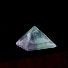 Load image into Gallery viewer, Raw Natural Rainbow Fluorite Quartz Crystal Pyramid Healing Gemstone