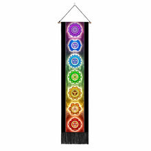 Load image into Gallery viewer, Seven Chakra Tapestry Vertical Wall Hanging Tree Of Life Tapestry Tassel Yoga Meditation Tapestry for Bedroom Living Decoration
