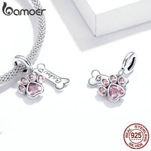 Load image into Gallery viewer, BAMOER 925 Sterling Silver Pet Animal Pendant Charm for Bracelet or Necklace DIY Jewelry Making