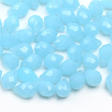 Load image into Gallery viewer, 50pcs Crystal Teardrop Beads Chandelier Pendants Waterdrop Shape Faceted Beads for Jewelry Making DIY Earring Necklace Bracelets