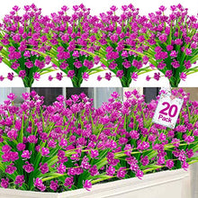Load image into Gallery viewer, 20 Bundles Artificial Flowers for Outdoor Decoration Spring Summer Decoration UV Resistant Faux Outdoor Home Garden Decor