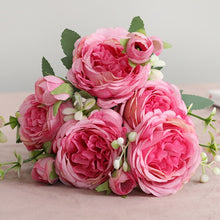 Load image into Gallery viewer, 2022 Beautiful Rose Peony Artificial Silk Flowers Small bouquet flores Home Party Spring Wedding Decoration Fake Flower