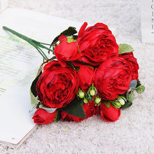 Load image into Gallery viewer, 2022 Beautiful Rose Peony Artificial Silk Flowers Small bouquet flores Home Party Spring Wedding Decoration Fake Flower