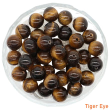 Load image into Gallery viewer, 8/10mm Natural Stones Crystal Loose Beads Round Smooth Gemstones Spacer Charms DIY Necklace Bracelet Jewerly Making Accessories