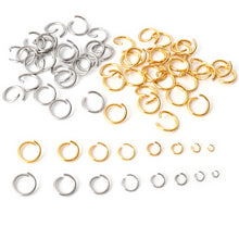 Load image into Gallery viewer, 100-200pcs/lot Stainless Steel Open Jump Rings Split Rings Connectors For DIY Jewelry Making Supplies Accessories Wholesale