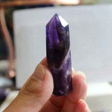 Load image into Gallery viewer, Raw Natural Banded Chevron Dream Amethyst Quartz Crystal Point Wand 30-70mm