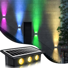 Load image into Gallery viewer, Decorative Solar Wall Lights Auto ON/Off Solar Garden Step Stair Lights IP65 Waterproof RGB White/Warm White Outdoor Solar Light
