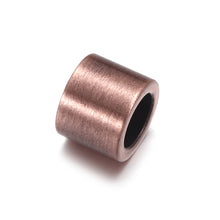 Load image into Gallery viewer, 10pcs Stainless Steel 6.5mm Large Hole Spacer Hair beard Beads Paracord Knife Lanyard Jewelry Accessories Leather Bracelet DIY