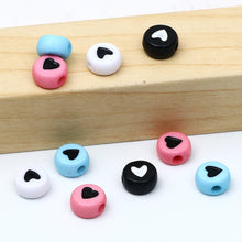 Load image into Gallery viewer, 200/300Pcs Mixed Charm Heart Acrylic Beads Flat Round Loose Spacer Beads For Needlework Diy Jewelry Making Bracelet Necklace