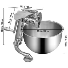 Load image into Gallery viewer, VEVOR Rotary Cheese Grater with U-Shaped Base 2.5L Bowl Round Multifunctional Mandoline Slicer Vegetable Potato Kitchen Gadgets