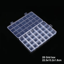 Load image into Gallery viewer, 28 Grid Compartment Plastic Container Flip Top Box Case fit DIY Handmade Jewelry Making Findings Accessories Storage Organise