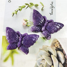 Load image into Gallery viewer, 1pcs Hand Carved Crystal Stone Butterfly Pink Opal Lepidolite Labradorite Amazonite Butterflys For Sale home decoration