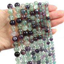Load image into Gallery viewer, 4/10mm Natural Stone Beads Tiger Eye Amazonite Rose quartz Turquoises Obsidian Agates Beads For Jewelry Making DIY Bracelet