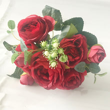 Load image into Gallery viewer, 2022 Beautiful Rose Peony Artificial Silk Flowers Small bouquet flores Home Party Spring Wedding Decoration Fake Flower