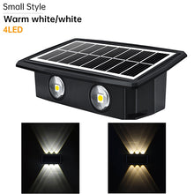 Load image into Gallery viewer, Decorative Solar Wall Lights Auto ON/Off Solar Garden Step Stair Lights IP65 Waterproof RGB White/Warm White Outdoor Solar Light
