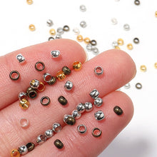 Load image into Gallery viewer, 200pcs/Lot Copper Ball Crimp End Beads Positioning Beads Stopper Spacer Beads For Jewelry Making Findings DIY Bracelet Supplies