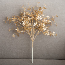 Load image into Gallery viewer, Artificial Plants Gold Fake Flowers Plastic Grass Wedding Arrangement Leaves Autumn Home Party Supplies Christmas Decorations