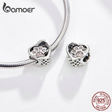 Load image into Gallery viewer, BAMOER 925 Sterling Silver Pet Animal Pendant Charm for Bracelet or Necklace DIY Jewelry Making