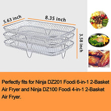 Load image into Gallery viewer, Roasting Rack Compatible With Most Air Fryer Air Fryer Accessories Stainless Steel Airfryer Rack Steamer Roasting Rack