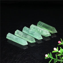 Load image into Gallery viewer, 60-70mm AAA Natural Green Fluorite Quartz Crystal Stone Hexagonal Wand Healing Point Obelisk Meditation Treatment Gemstone Decor