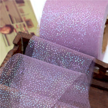 Load image into Gallery viewer, 6cm*5Yards Symphony Silver Dot Mesh Curly Rainbow Tulle Bow Accessories Gift DIY Craft Party Wedding Christmas Decoration Pink
