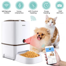 Load image into Gallery viewer, Iseebiz 6L Automatic Pet Feeder with Camera WiFi App Control Smart Food Dispenser Remote Feeding