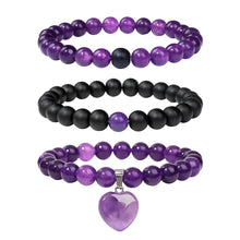 Load image into Gallery viewer, Natural Amethysts Bracelet Set Body-purify Slimming Healing Stone Bracelets For Women Men Loss Weight Yoga Meditation Jewelry