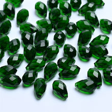 Load image into Gallery viewer, 50pcs Crystal Teardrop Beads Chandelier Pendants Waterdrop Shape Faceted Beads for Jewelry Making DIY Earring Necklace Bracelets