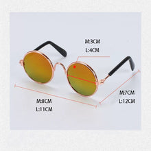 Load image into Gallery viewer, Lovely Vintage Round Cat Sunglasses Reflection Eye wear glasses For Small Dog Cat Pet Photos Pet Products Props Accessories