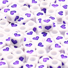 Load image into Gallery viewer, 200/300Pcs Mixed Charm Heart Acrylic Beads Flat Round Loose Spacer Beads For Needlework Diy Jewelry Making Bracelet Necklace
