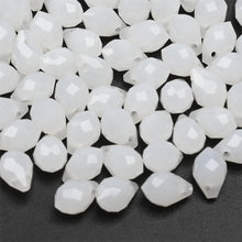 Load image into Gallery viewer, 50pcs Crystal Teardrop Beads Chandelier Pendants Waterdrop Shape Faceted Beads for Jewelry Making DIY Earring Necklace Bracelets