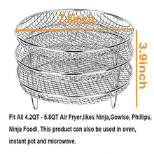 Load image into Gallery viewer, Roasting Rack Compatible With Most Air Fryer Air Fryer Accessories Stainless Steel Airfryer Rack Steamer Roasting Rack
