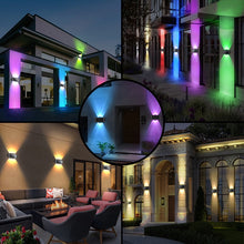 Load image into Gallery viewer, Decorative Solar Wall Lights Auto ON/Off Solar Garden Step Stair Lights IP65 Waterproof RGB White/Warm White Outdoor Solar Light