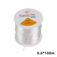 Load image into Gallery viewer, 100m Strong Elastic Crystal Beading Thread Cord Jewelry Making Necklace Bracelet DIY Beads String Stretchable Thickness 0.4-1mm