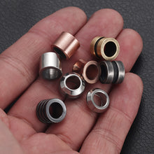 Load image into Gallery viewer, 10pcs Stainless Steel 6.5mm Large Hole Spacer Hair beard Beads Paracord Knife Lanyard Jewelry Accessories Leather Bracelet DIY