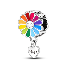 Load image into Gallery viewer, 925 Sterling Silver Colorful Lovely Pets Cat Dangle Sunflower Butterfly Sloth Charms Beads Fit Pandora Bracelet Necklace Jewelry