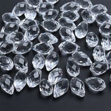 Load image into Gallery viewer, 50pcs Crystal Teardrop Beads Chandelier Pendants Waterdrop Shape Faceted Beads for Jewelry Making DIY Earring Necklace Bracelets