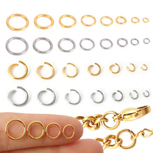 Load image into Gallery viewer, 100-200pcs/lot Stainless Steel Open Jump Rings Split Rings Connectors For DIY Jewelry Making Supplies Accessories Wholesale