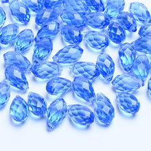 Load image into Gallery viewer, 50pcs Crystal Teardrop Beads Chandelier Pendants Waterdrop Shape Faceted Beads for Jewelry Making DIY Earring Necklace Bracelets