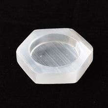 Load image into Gallery viewer, 1PC Hexagon Stone Bowl Natural Selenite Gemstone Energy Healing Massage Chakra Reiki Spiritual Therapy Minerales Ornaments
