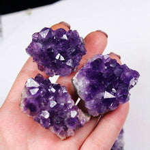 Load image into Gallery viewer, Natural Raw Purple Brazilian Amethyst Quartz Crystal Cluster